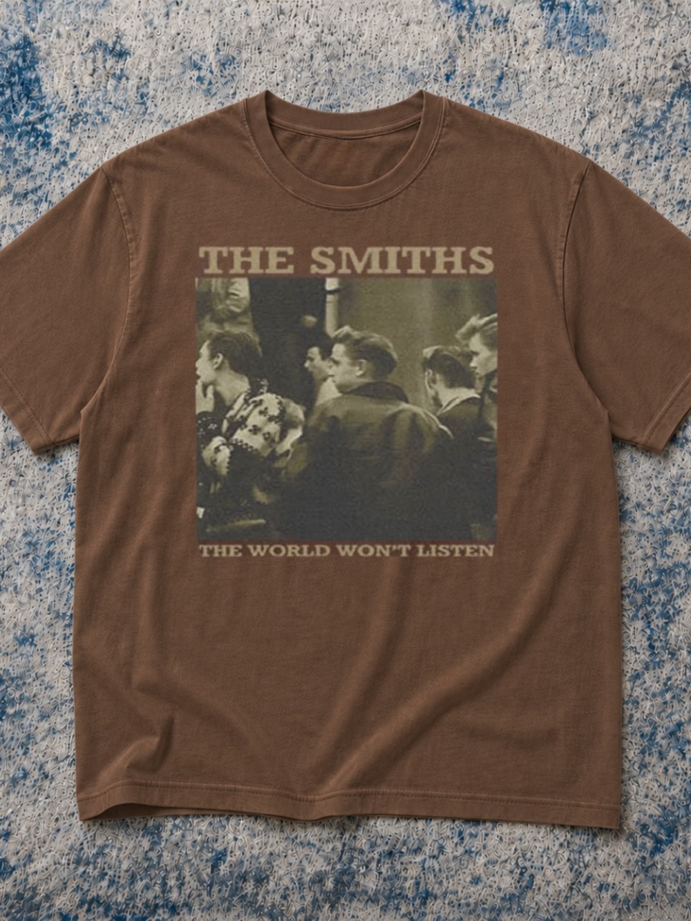 Gildan Brown The Smiths 'The World Won't Listen' Graphic Tee - Men